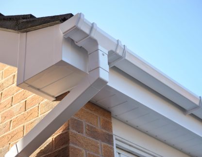 Guttering, soffit and fascia supplied and installed by Taurus, Boston.