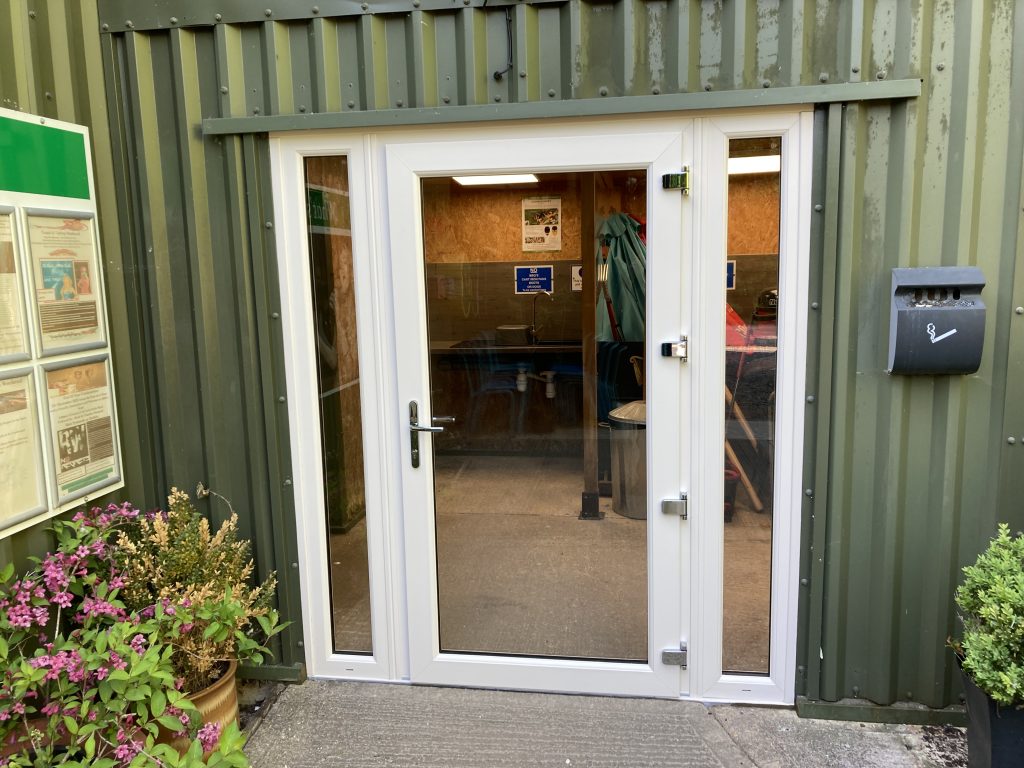 Extra wide upvc door and glazed side panels