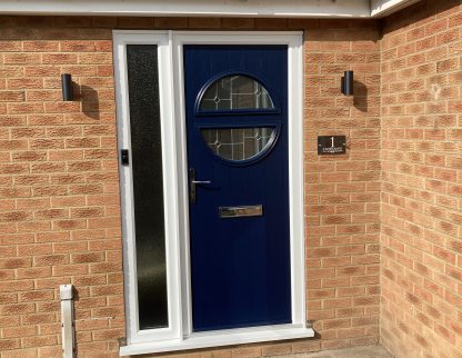Composite front door in Navy blue by Taurus Boston