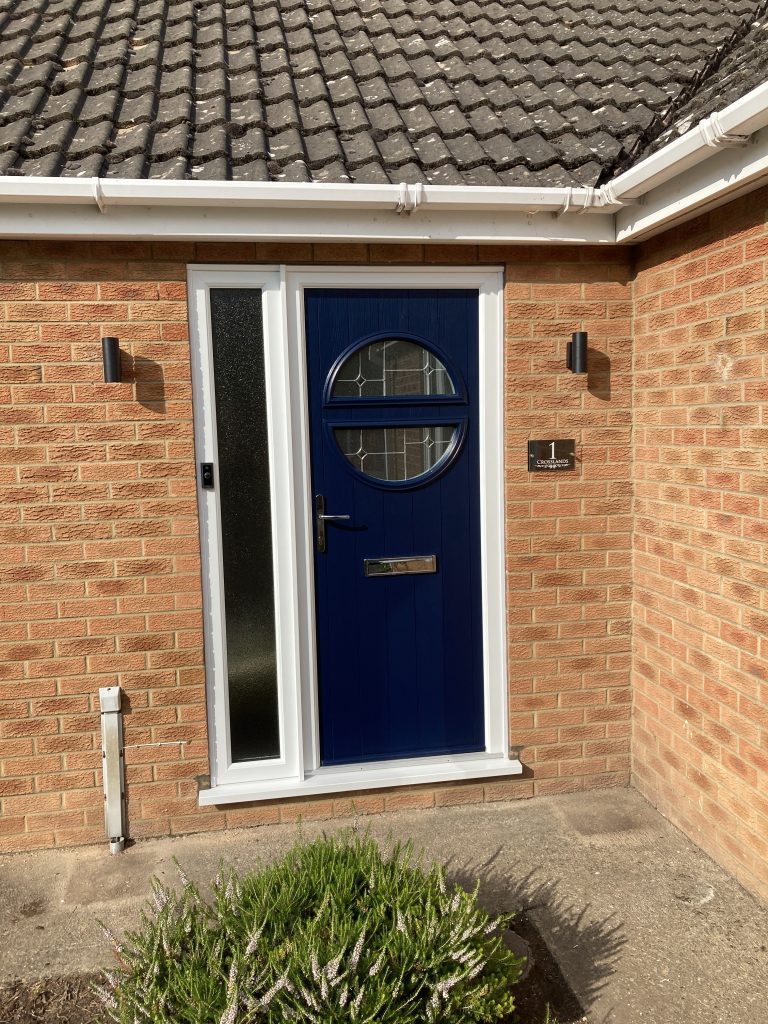 Composite front door in Navy blue by Taurus Boston
