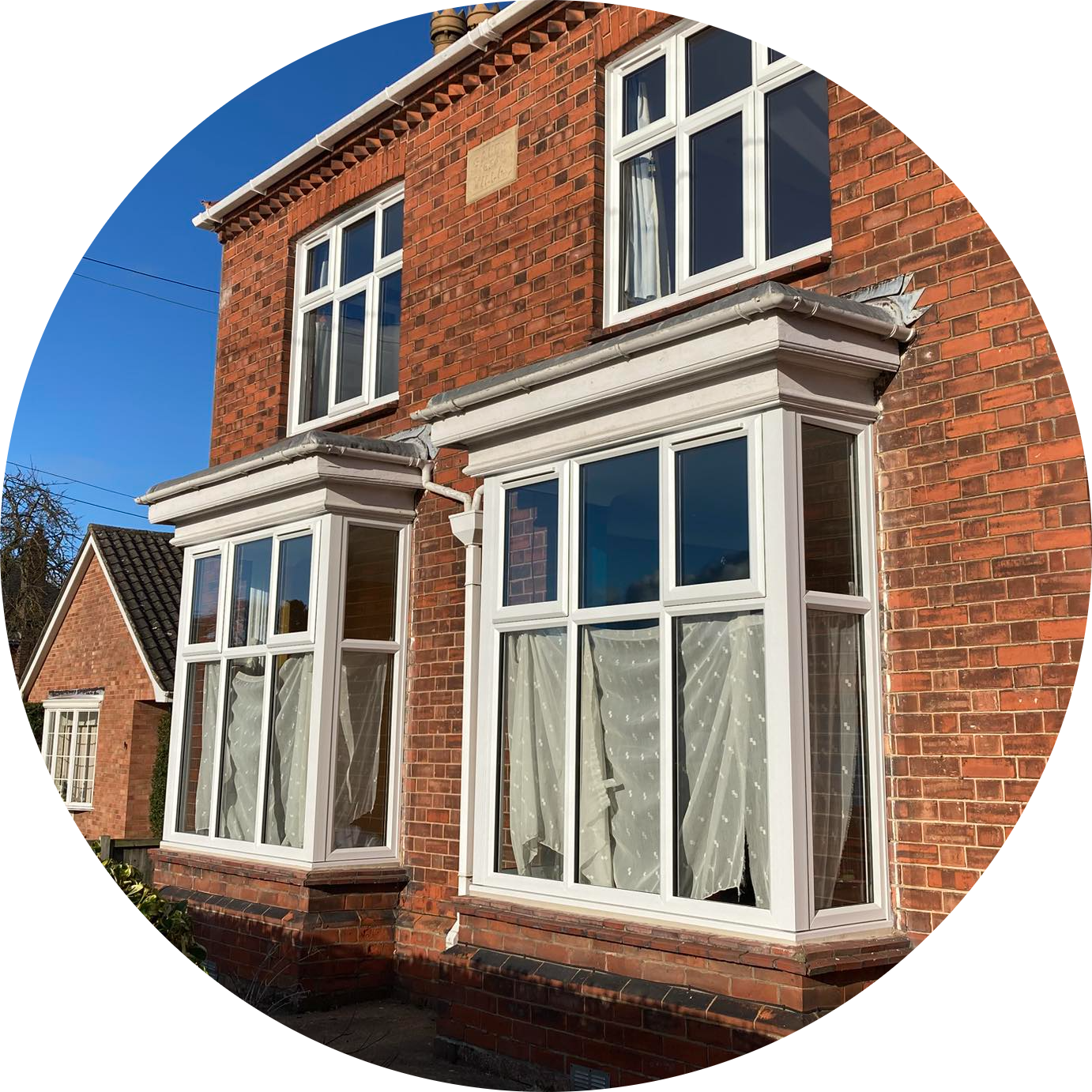 uPVC bay Windows installed into a period home in Boston by Taurus Locks and Glazing.